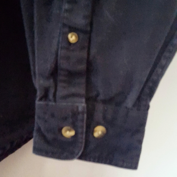 Gander Mountain "Guide Series" Chamois Cotton Shirt Blue Men's Size Neck 16 - Picture 4 of 13